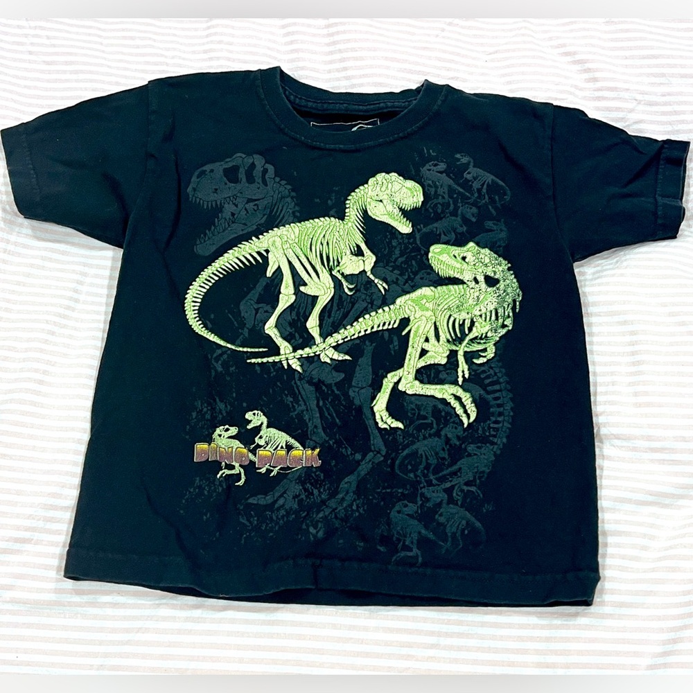 Black and Green Dinosaur Tees Short Sleeve